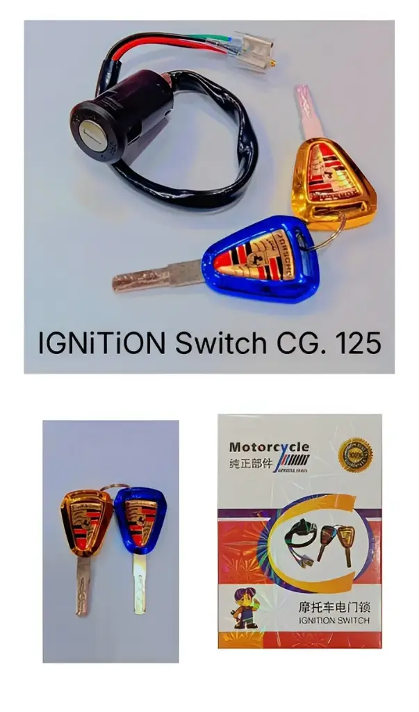 Ignition Switch for 125cc Bikes with Computer Key - China Imported 